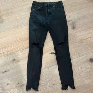 Wild Fable Distressed Black Jeans! Size 0!